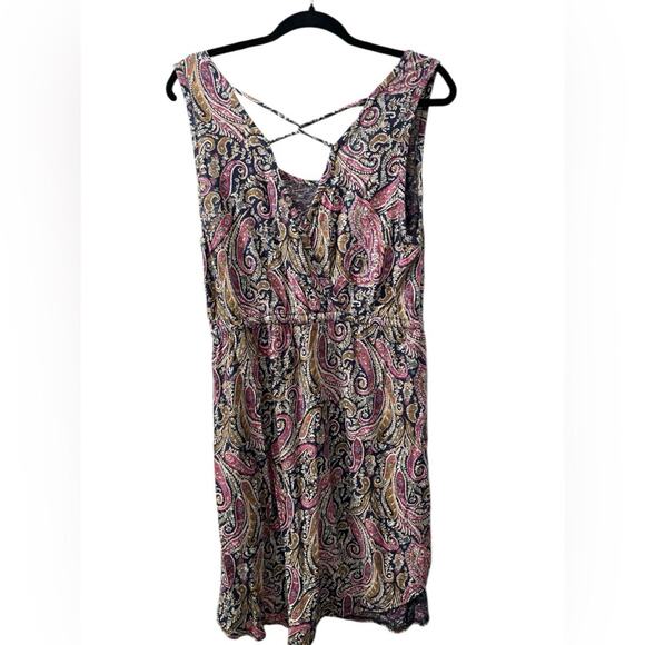 Lucky Brand Boho Midi Dress Women’s Medium Sleeveless V‑Neck Festival Capsule - Picture 3 of 6